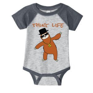 Thug Life Gangsta Sloth Infant Baby Jersey Bodysuit