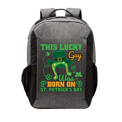 This Lucky Guy Was Born On St Patricks Day Funy Shamrocks Vector Backpack