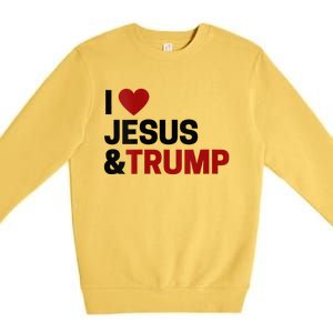 Trump Lover Gift I Love Jesus & Trump Premium Crewneck Sweatshirt