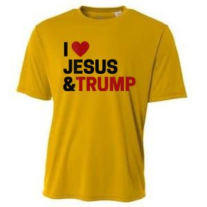 Trump Lover Gift I Love Jesus & Trump Cooling Performance Crew T-Shirt