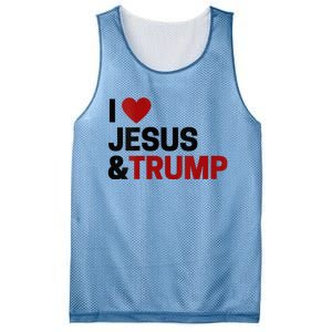 Trump Lover Gift I Love Jesus & Trump Mesh Reversible Basketball Jersey Tank