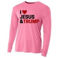 Trump Lover Gift I Love Jesus & Trump Cooling Performance Long Sleeve Crew