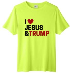 Trump Lover Gift I Love Jesus & Trump Tall Fusion ChromaSoft Performance T-Shirt