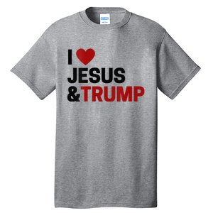 Trump Lover Gift I Love Jesus & Trump Tall T-Shirt