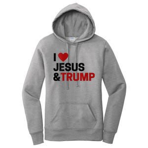 Trump Lover Gift I Love Jesus & Trump Women's Pullover Hoodie