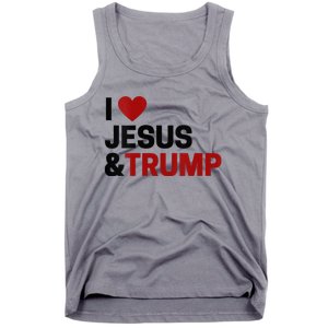 Trump Lover Gift I Love Jesus & Trump Tank Top