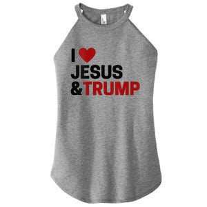 Trump Lover Gift I Love Jesus & Trump Women's Perfect Tri Rocker Tank