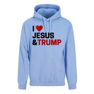 Trump Lover Gift I Love Jesus & Trump Unisex Surf Hoodie