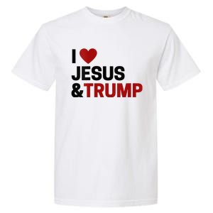 Trump Lover Gift I Love Jesus & Trump Garment-Dyed Heavyweight T-Shirt