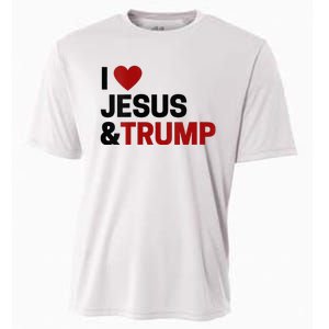 Trump Lover Gift I Love Jesus & Trump Cooling Performance Crew T-Shirt