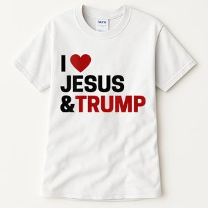 Trump Lover Gift I Love Jesus & Trump Tall T-Shirt