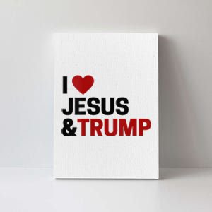 Trump Lover Gift I Love Jesus & Trump Canvas