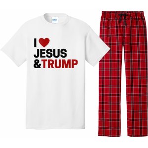 Trump Lover Gift I Love Jesus & Trump Pajama Set