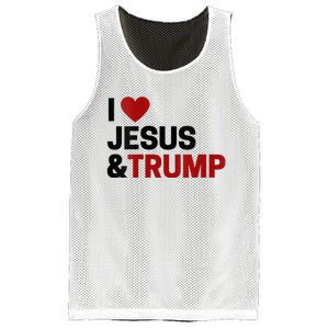 Trump Lover Gift I Love Jesus & Trump Mesh Reversible Basketball Jersey Tank