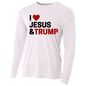 Trump Lover Gift I Love Jesus & Trump Cooling Performance Long Sleeve Crew