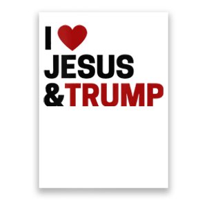 Trump Lover Gift I Love Jesus & Trump Poster