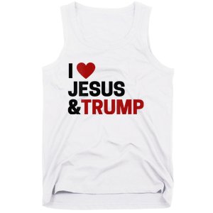 Trump Lover Gift I Love Jesus & Trump Tank Top