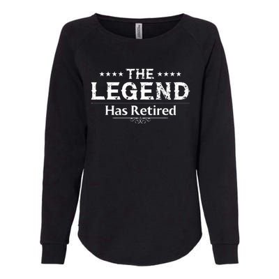 The Legend Has Retired Gift For Women Retirement Womens California Wash Sweatshirt