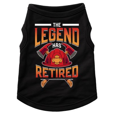 The Legend Has Retired Firefighter Fire Fighter Retirement Doggie Tank