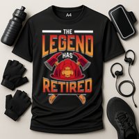 The Legend Has Retired Firefighter Fire Fighter Retirement Cooling Performance Crew T-Shirt