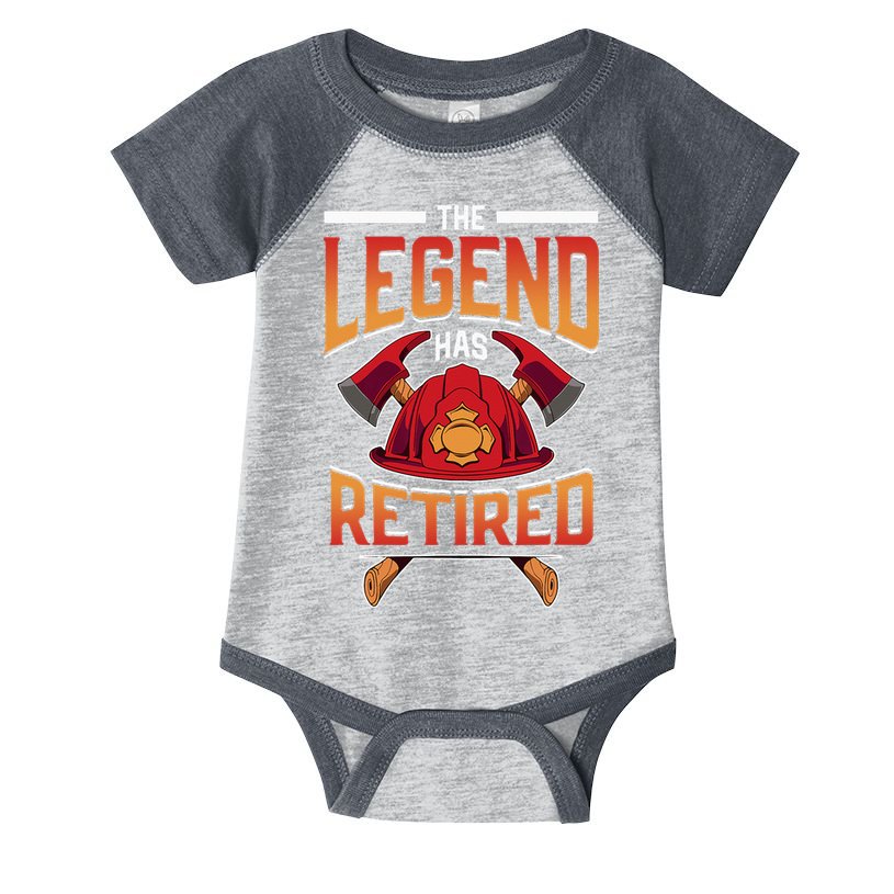 The Legend Has Retired Firefighter Fire Fighter Retirement Infant Baby Jersey Bodysuit