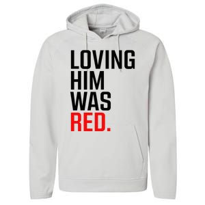 To Love Him Was Red Performance Fleece Hoodie