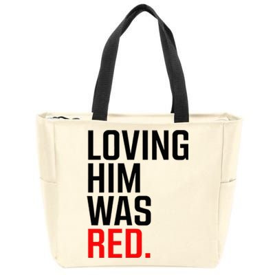 To Love Him Was Red Zip Tote Bag