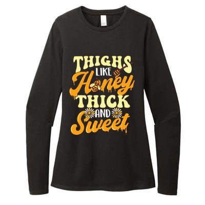 Thighs Like Honey Thick And Sweet Thick Thighs Womens CVC Long Sleeve Shirt