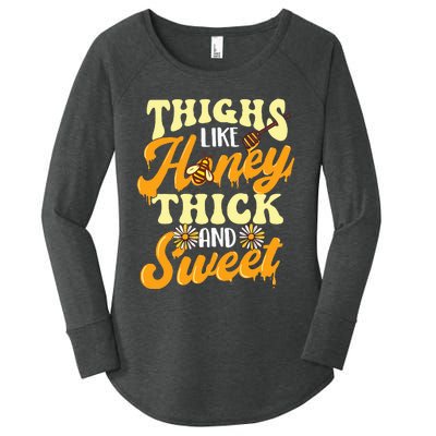 Thighs Like Honey Thick And Sweet Thick Thighs Women's Perfect Tri Tunic Long Sleeve Shirt