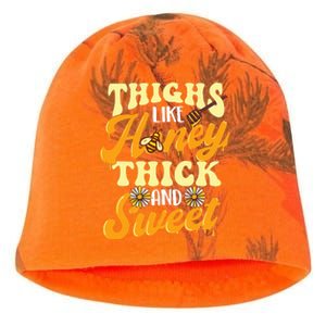 Thighs Like Honey Thick And Sweet Thick Thighs Kati - Camo Knit Beanie