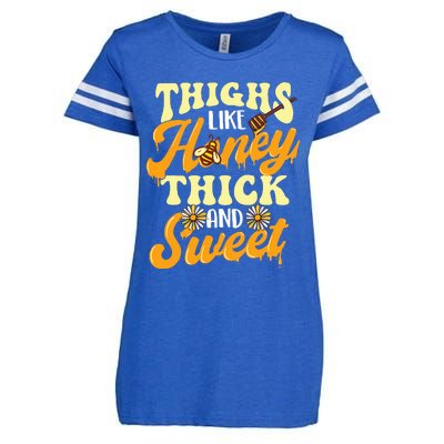 Thighs Like Honey Thick And Sweet Thick Thighs Enza Ladies Jersey Football T-Shirt