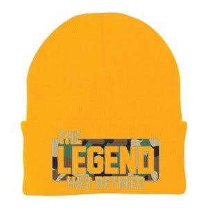 The Legend Has Retired Army Veteran Gift Knit Cap Winter Beanie