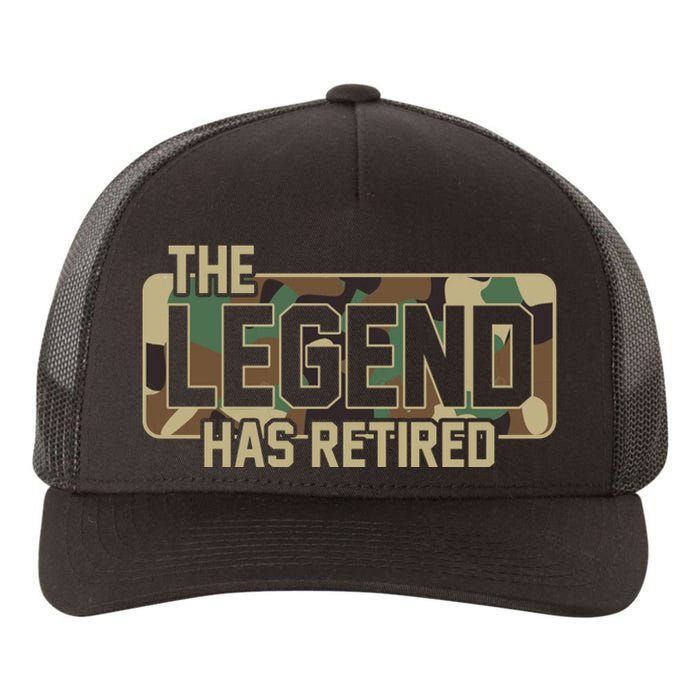 The Legend Has Retired Army Veteran Gift Yupoong Adult 5-Panel Trucker Hat