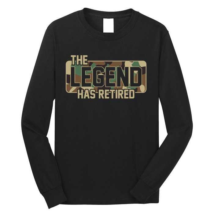 The Legend Has Retired Army Veteran Gift Long Sleeve Shirt