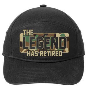 The Legend Has Retired Army Veteran Gift 7-Panel Snapback Hat