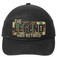 The Legend Has Retired Army Veteran Gift 7-Panel Snapback Hat