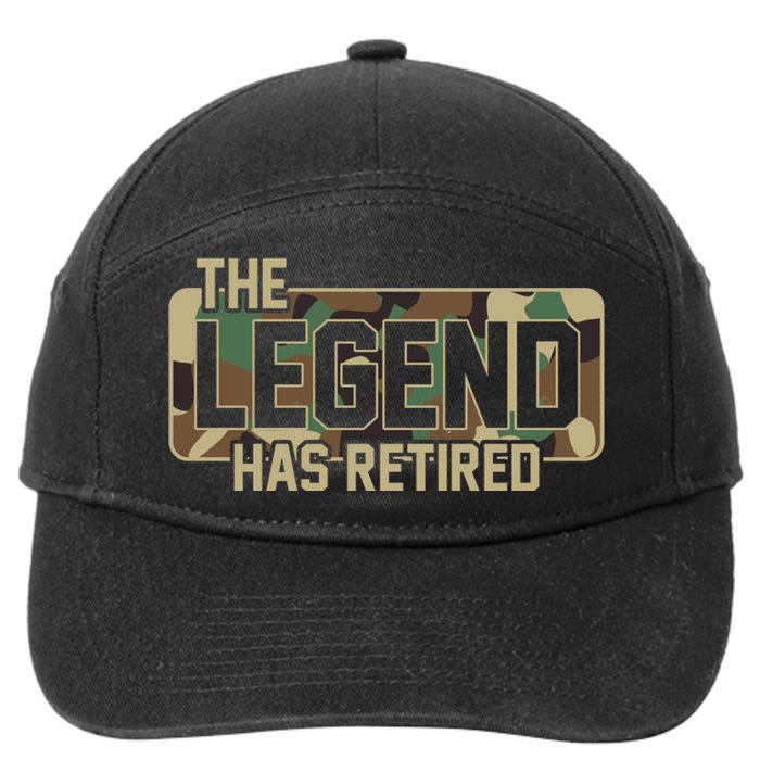 The Legend Has Retired Army Veteran Gift 7-Panel Snapback Hat