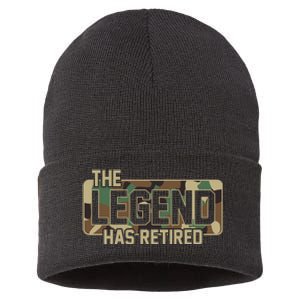 The Legend Has Retired Army Veteran Gift Sustainable Knit Beanie