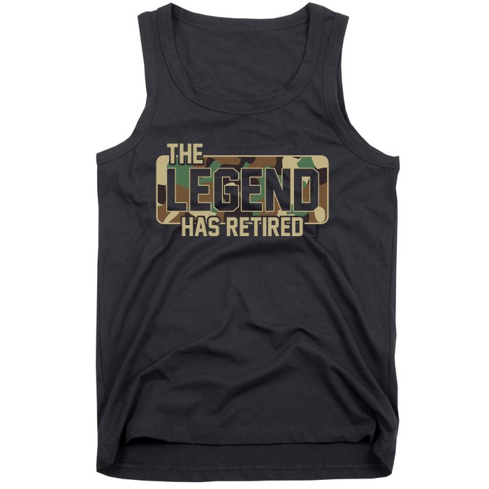 The Legend Has Retired Army Veteran Gift Tank Top