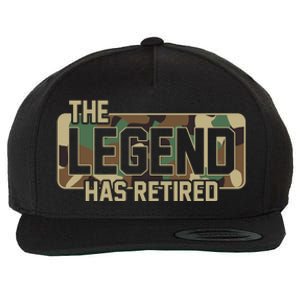 The Legend Has Retired Army Veteran Gift Wool Snapback Cap