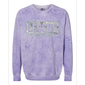 The Legend Has Retired Air Force Veteran Gift Colorblast Crewneck Sweatshirt