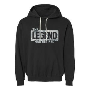 The Legend Has Retired Air Force Veteran Gift Garment-Dyed Fleece Hoodie