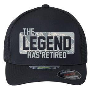 The Legend Has Retired Air Force Veteran Gift Flexfit Unipanel Trucker Cap