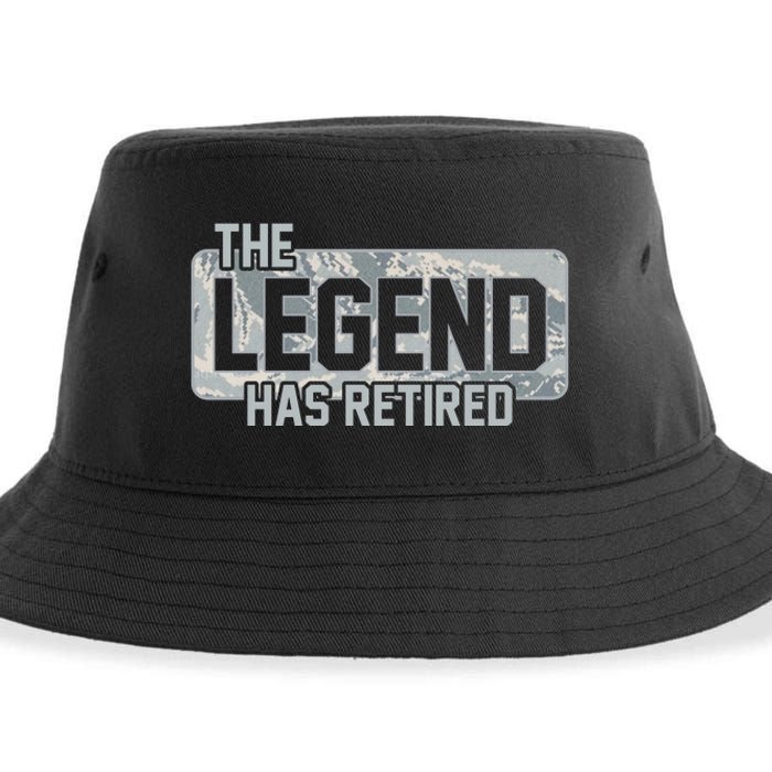 The Legend Has Retired Air Force Veteran Gift Sustainable Bucket Hat