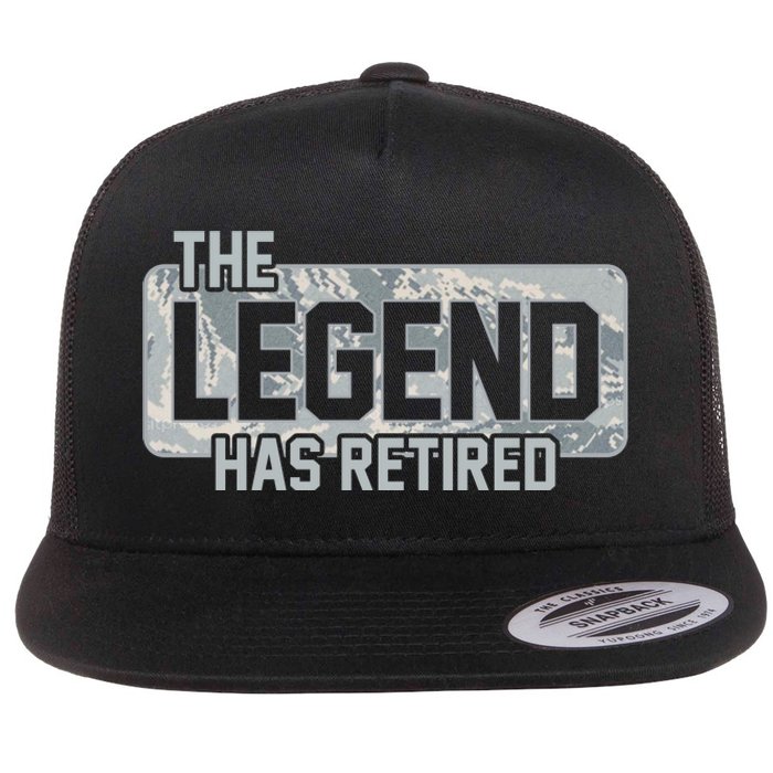 The Legend Has Retired Air Force Veteran Gift Flat Bill Trucker Hat