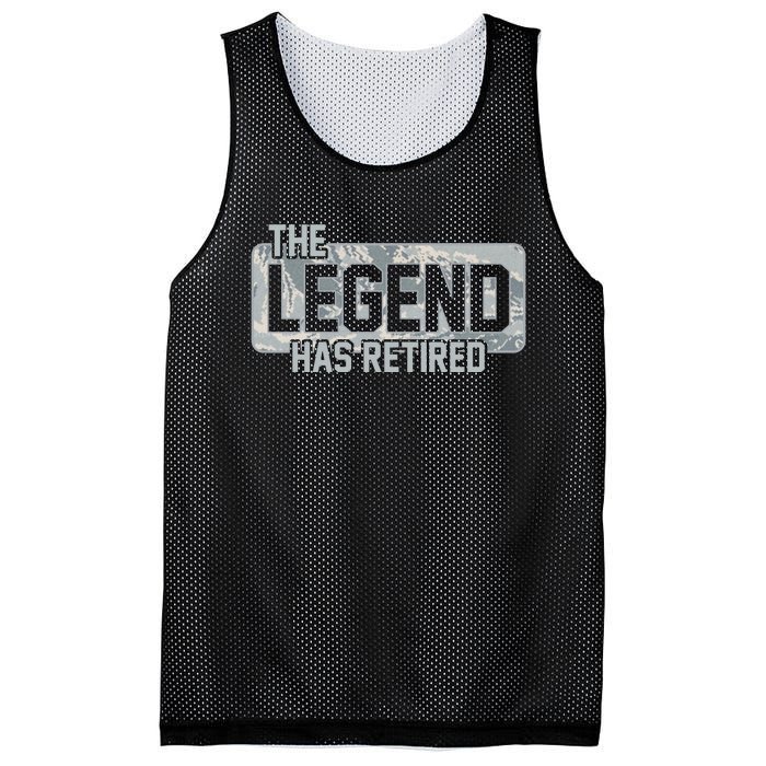 The Legend Has Retired Air Force Veteran Gift Mesh Reversible Basketball Jersey Tank