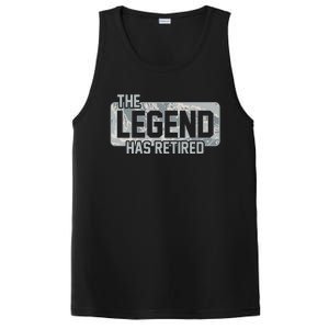 The Legend Has Retired Air Force Veteran Gift PosiCharge Competitor Tank