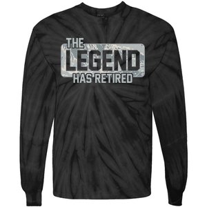 The Legend Has Retired Air Force Veteran Gift Tie-Dye Long Sleeve Shirt