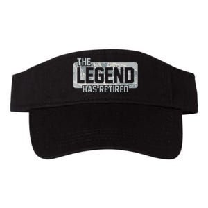 The Legend Has Retired Air Force Veteran Gift Valucap Bio-Washed Visor