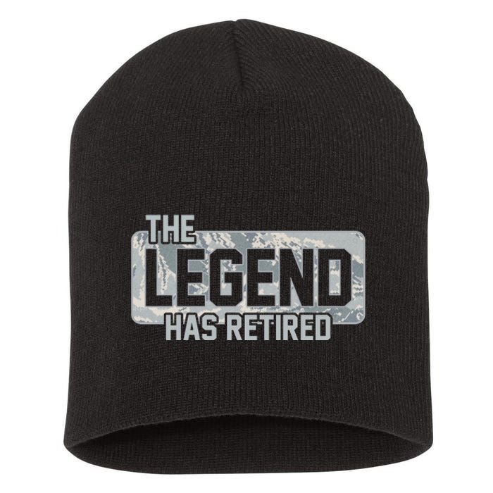 The Legend Has Retired Air Force Veteran Gift Short Acrylic Beanie